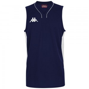 Men Kappa 4 Basket Cairo Jersey Navy | 176382-TNI