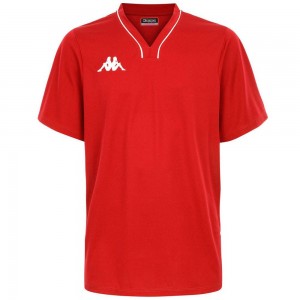 Men Kappa 4 Basket Calascia Jersey Red | 208734-IGO