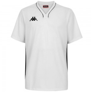 Men Kappa 4 Basket Calascia Jersey White | 736428-MCL