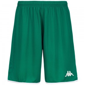 Men Kappa 4 Basket Dumpo Shorts Green | 185034-JYB