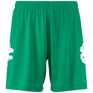 Men Kappa 4 Football Blixo Shorts Green | 796420-NZJ