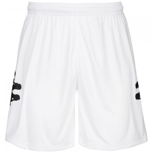 Men Kappa 4 Football Blixo Shorts White | 658704-GRY