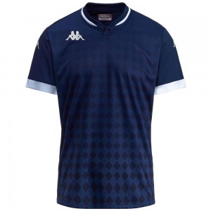 Men Kappa 4 Football Bofi Jersey Navy | 653410-LGB