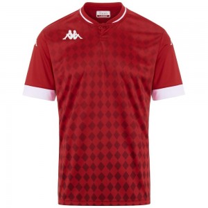 Men Kappa 4 Football Bofi Jersey Red | 129870-ZXG