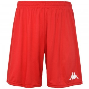 Men Kappa 4 Football Borgo Shorts Red | 128395-HSA