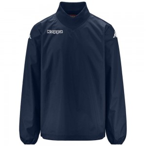 Men Kappa 4 Football Burner Sweater Navy | 604289-MCU