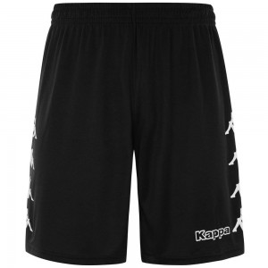 Men Kappa 4 Football Curchet Shorts Black | 065928-KJI