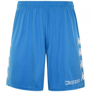 Men Kappa 4 Football Curchet Shorts Blue | 214975-JRB