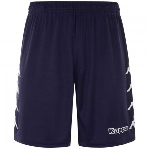 Men Kappa 4 Football Curchet Shorts Navy | 254973-MGY