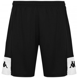 Men Kappa 4 Football Daggo Shorts Black | 207143-RWM