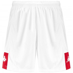 Men Kappa 4 Football Daggo Shorts White | 251734-OQP