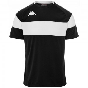 Men Kappa 4 Football Dareto Jersey Black | 608251-RMF