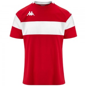 Men Kappa 4 Football Dareto Jersey Red | 256437-BRK