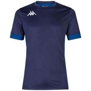 Men Kappa 4 Football Dervio Jersey Navy | 586931-EJO