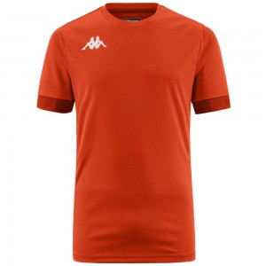 Men Kappa 4 Football Dervio Jersey Orange | 129407-IYN