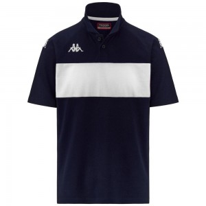 Men Kappa 4 Football Dianetti Polo Shirt Navy | 409325-XOQ