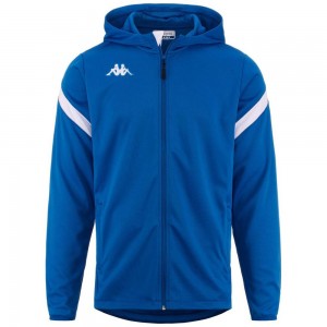 Men Kappa 4 Football Dolve Hoodie Blue | 140935-MLN