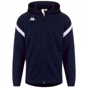 Men Kappa 4 Football Dolve Hoodie Navy | 172863-IJC