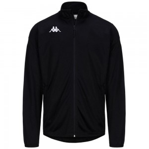 Men Kappa 4 Football Dolvio Jacket Black | 896140-LPQ