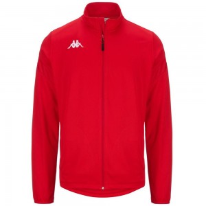 Men Kappa 4 Football Dolvio Jacket Red | 085379-SFG