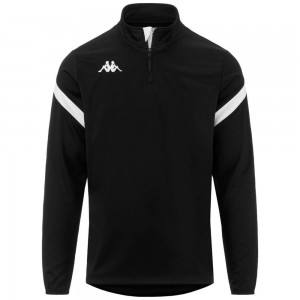 Men Kappa 4 Football Dolvole Sweater Black | 624093-UBY