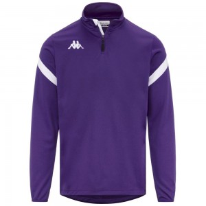 Men Kappa 4 Football Dolvole Sweater Purple | 469570-LMP