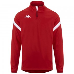 Men Kappa 4 Football Dolvole Sweater Red | 439261-ULM