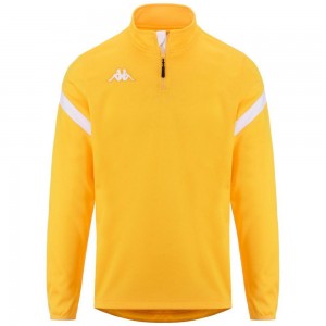 Men Kappa 4 Football Dolvole Sweater Yellow | 039182-PAN