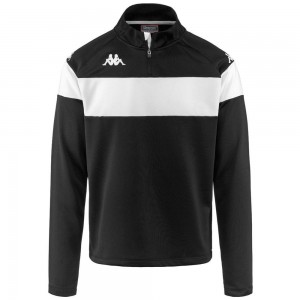 Men Kappa 4 Football Dovare Sweater Black | 728359-FKN