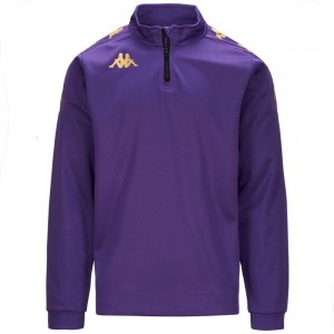 Men Kappa 4 Football Gassolo Sweater Purple | 450672-QAU