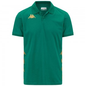 Men Kappa 4 Football Gastio Polo Shirt Green | 384610-XMY