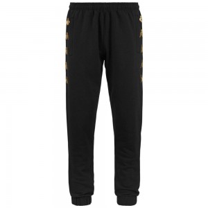 Men Kappa 4 Football Gaudo Pants Black | 526478-GXN