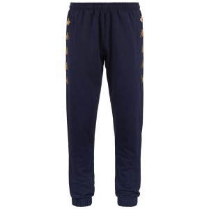 Men Kappa 4 Football Gaudo Pants Navy | 947125-JZK