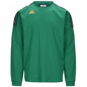 Men Kappa 4 Football Gaverno Sweater Green | 610374-HGP