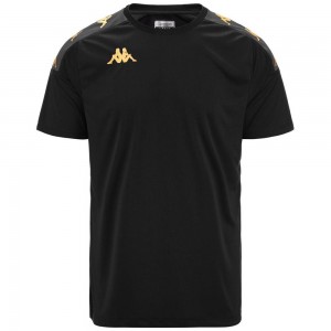 Men Kappa 4 Football Gianto Jersey Black | 519270-BQL