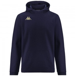 Men Kappa 4 Football Giordi Hoodie Navy | 157208-LRU