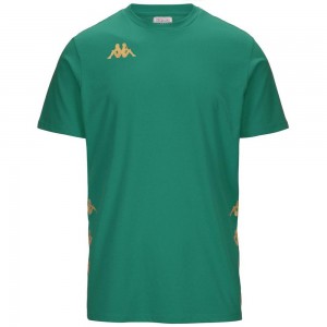 Men Kappa 4 Football Giovo T-Shirt Green | 372856-ECM