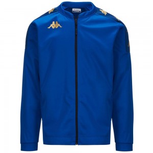 Men Kappa 4 Football Giullio Jacket Blue | 604758-LZC