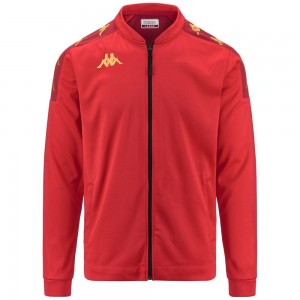 Men Kappa 4 Football Giullio Jacket Red | 837604-XRA