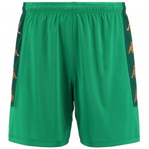 Men Kappa 4 Football Gondo Shorts Green | 421053-VTK