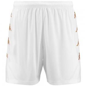 Men Kappa 4 Football Gondo Shorts White | 095243-CQT