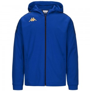 Men Kappa 4 Football Grevolo Hoodie Blue | 247930-IMD