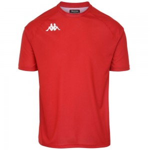 Men Kappa 4 Football Narsatex Jersey Red | 743106-BAW