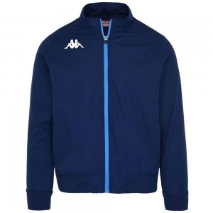 Men Kappa 4 Football Nastecofle Jacket Navy | 578046-SCT