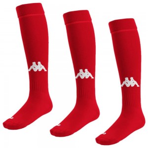 Men Kappa 4 Football Penao 3pack Socks Red | 792035-FOK