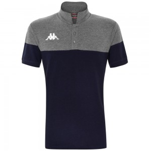 Men Kappa 4 Football Pianetti Polo Shirt Navy | 329814-KLJ