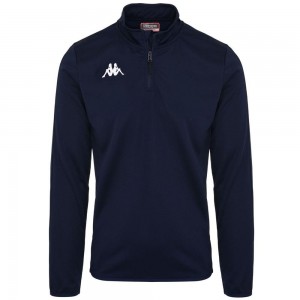 Men Kappa 4 Football Tavole Sweater Navy | 263814-PFN