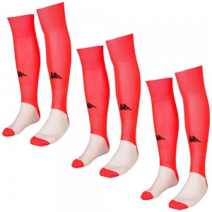 Men Kappa 4 Football Wulgar 3pack Socks Red | 450698-KCW