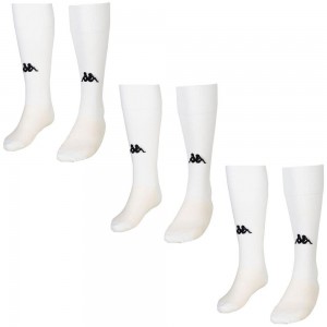 Men Kappa 4 Football Wulgar 3pack Socks White | 053791-HMI