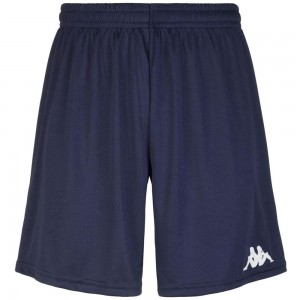 Men Kappa 4 Football Wusis Shorts Navy | 136285-YZT